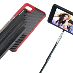 ケースから自撮り棒がスルスル出てくる！スタンドにもなる画期的iPhoneケースが登場