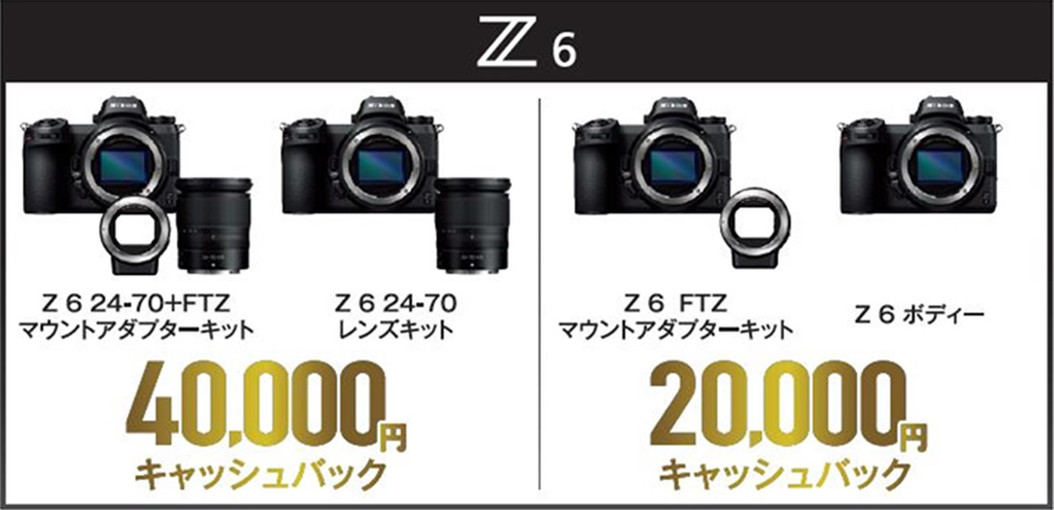 Z＆レンズ スピードライトキャッシュバックキャンペーン