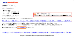 ヨドバシカメラを装ったフィッシング詐欺