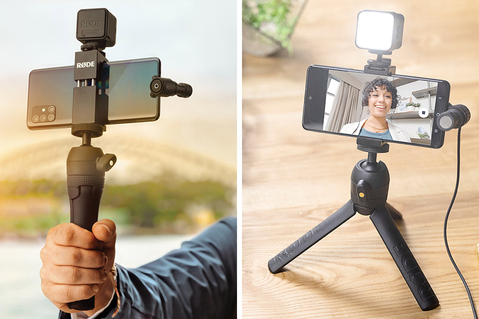 スマホでのVlog撮影に、マイク・三脚・ライトがセットになった