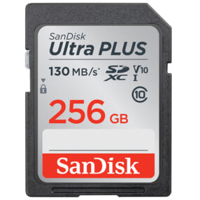 サンディスクのSDカード「ウルトラ プラス」シリーズに大容量256GBが追加
