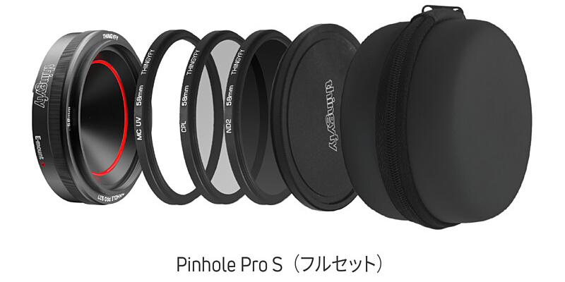 Thingyfy Pinhole S ピンホールレンズ Eマウント フィルター付 【人気