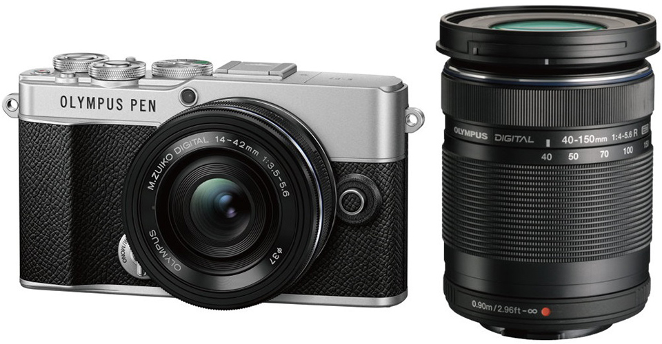 望遠ズームと電動パンケーキズームが付属する「OLYMPUS PEN E-P7