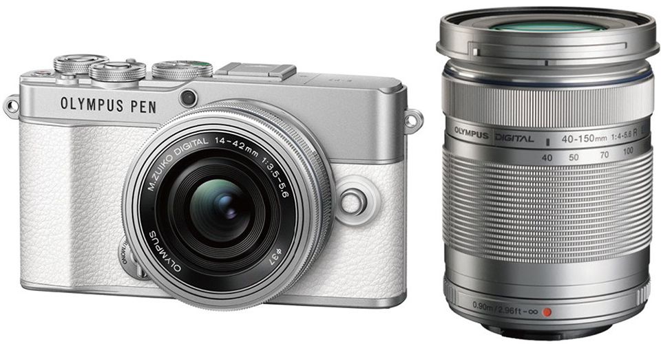 望遠ズームと電動パンケーキズームが付属する「OLYMPUS PEN E-P7 