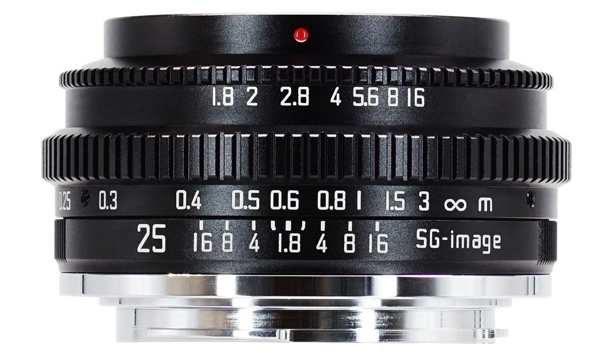 SG-image 25MM F1.8 単焦点レンズ Eマウント 実売1万円を切った！ 軽くて小さい、開放F1.8を誇る単焦点レンズ「SG