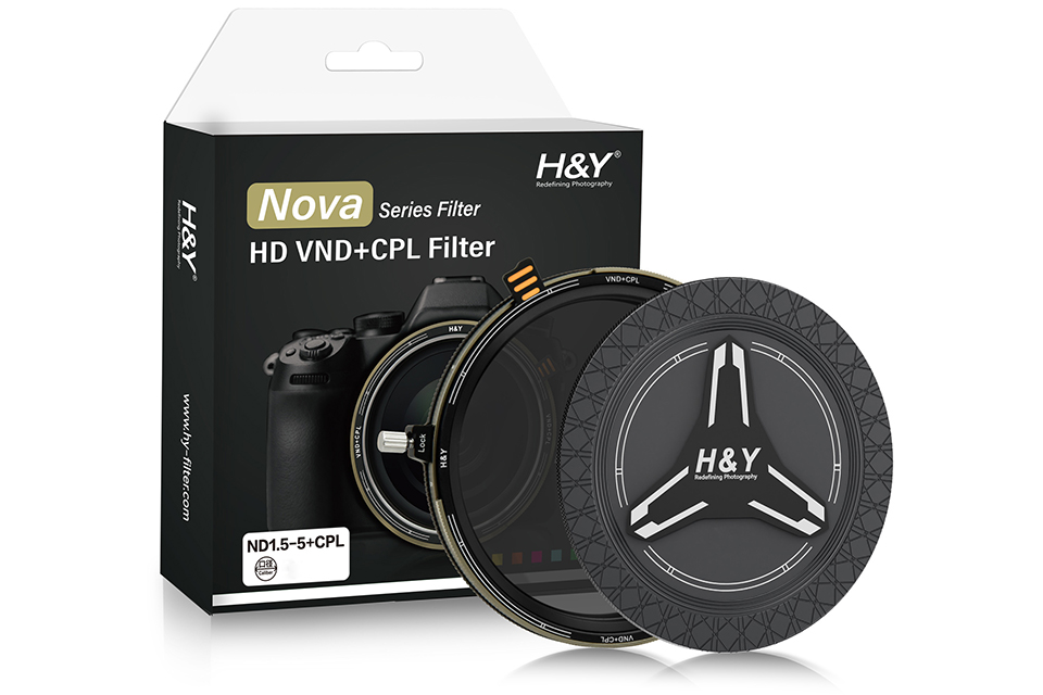 可変NDとCPLが1つになった2in1フィルター「H＆Y HD Nova-Series