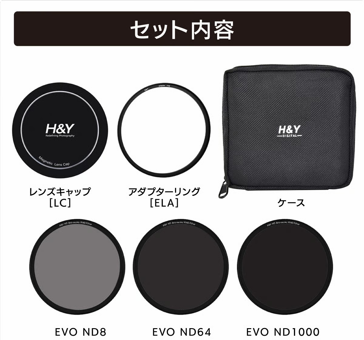 ねじ込み式とマグネット式、どちらにも対応するNDフィルターセット