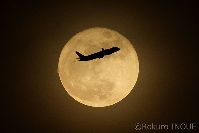 満月×飛行機 撮影ワークショップ