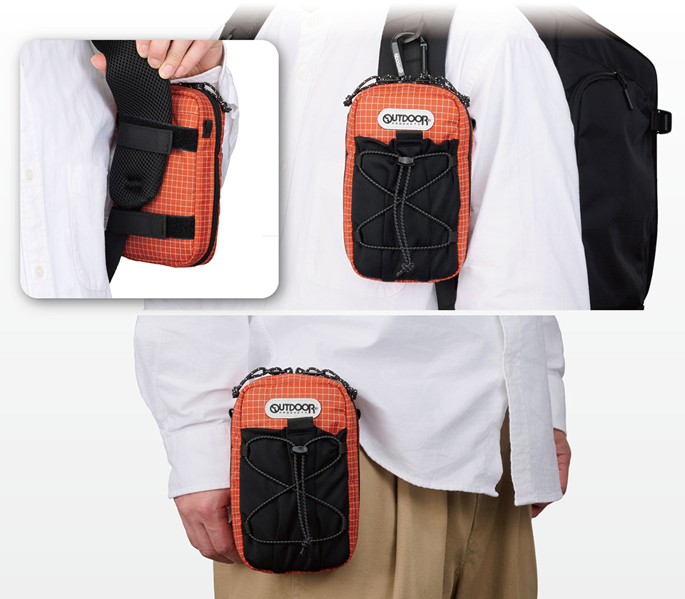 ガジェット類の持ち歩きに！ 軽くてタフなOUTDOORのショルダーポーチ