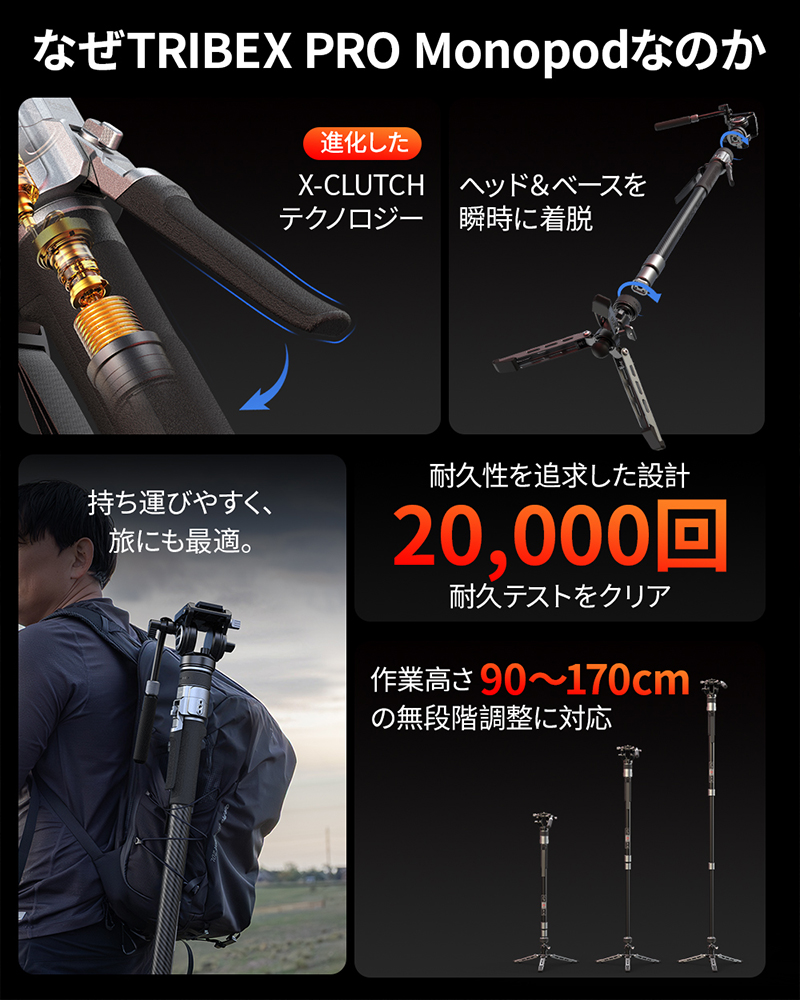 TRIBEX PRO モノポッド