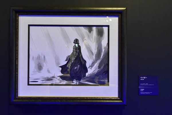 スターウォーズ　ダースベイダー　天野喜孝「Vader」 ダース・ベイダー卿がお出迎え！ 等身大のR2-D2も！ 「スター
