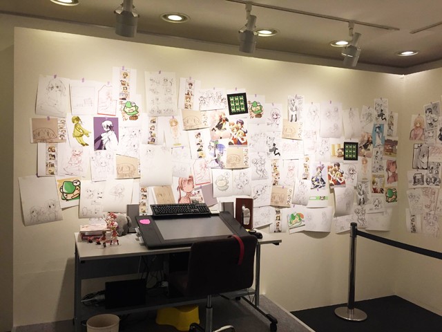↑仕事場の再現展示。ここから作品が生まれる