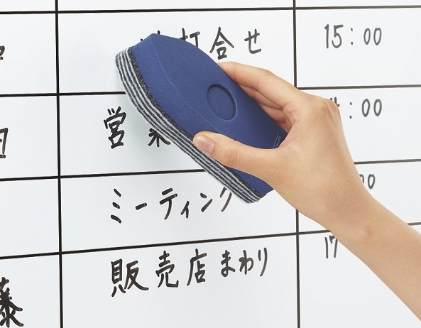 カドをとったらはかどった。アイロンの形をしたホワイトボードクリーナー