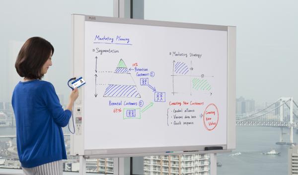 社員証をタッチするだけ。板書をそのままパソコンに転送できる未来のオフィスアイテム