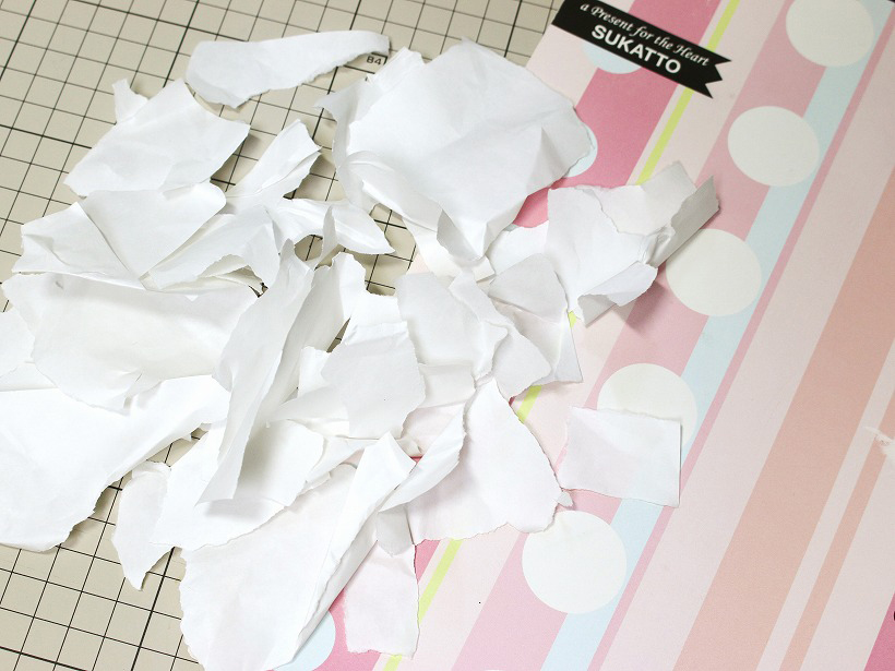 ↑気がつくと細切れになるまで千切っていた。ストレスか
