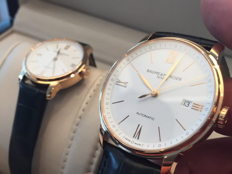 クラシマ オートマティックの18Kレッドゴールドケース仕様。ペアウオッチに最適な39mmと31mmの2サイズ展開