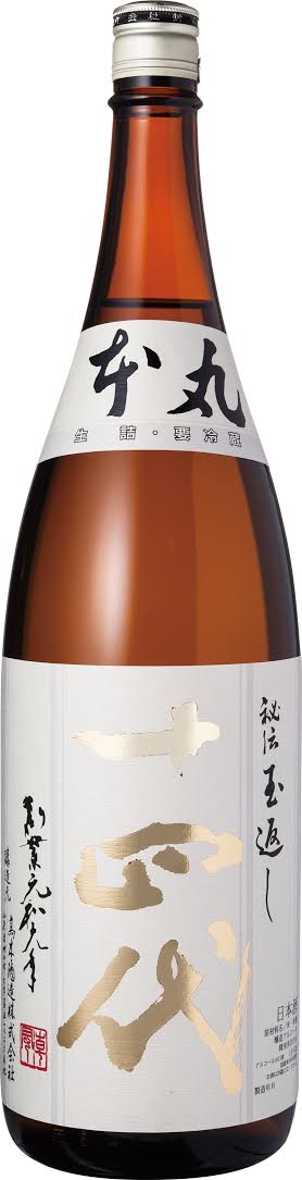 ↑十四代のスタンダード酒、「本丸」。1升で約2000円の低価格ながら、完璧なバランス、華やかな香りと、そのクオリティの高さには誰もが衝撃を受けるはず