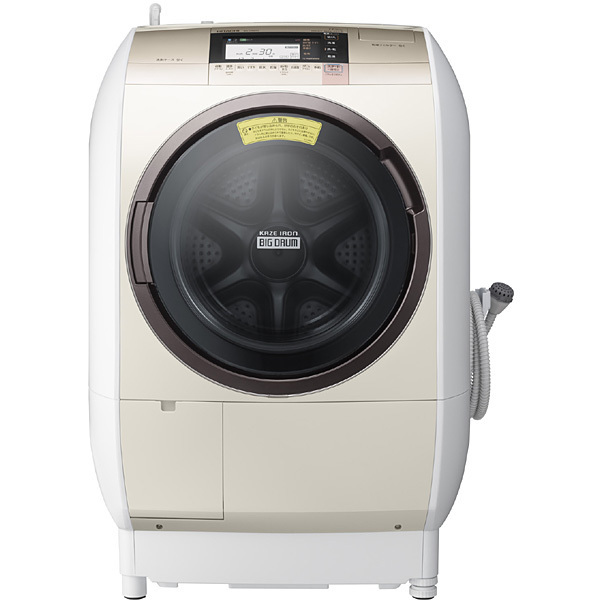 ↑日立 ビッグドラム BD-V9800(実売価格14万3420円)。高速風によって、乾燥時の衣類のシワを大幅に低減してくれます