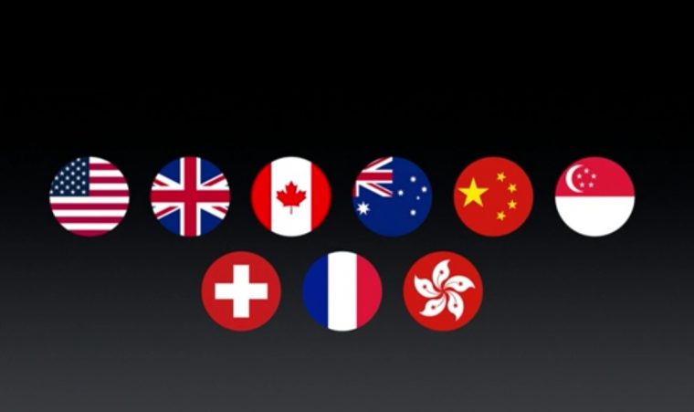 ↑Apple Payのサービス提供国。日本は挙げられず