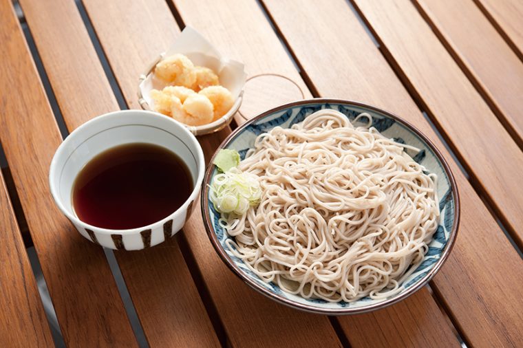 ↑小海老天つけそば(500円)。「政吉そば」時代からの看板メニュー。ぜひ試したい一杯だ