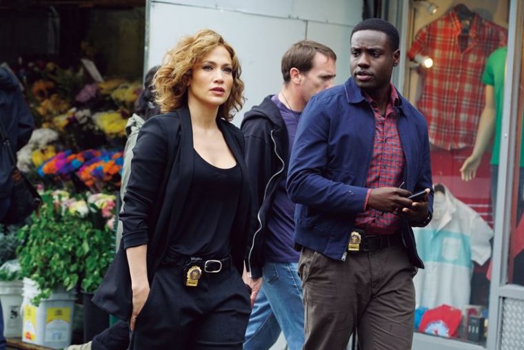 SHADES OF BLUE -- Episode 101 -- Pictured: (l-r) Jennifer Lopez as Detective Harlee Santos, Dayo Okeniyi as Michael Loman -- (Photo by: Peter Kramer/NBC)