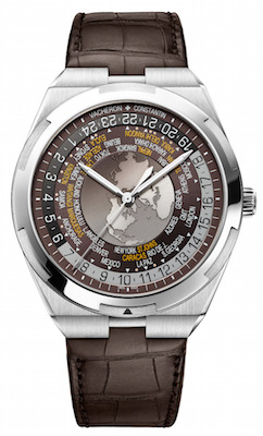 World Time Overseas marron 7700V-110A-B176 bracelet cuir