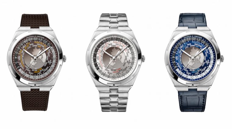 World Time Overseas marron 7700V-110A-B176 bracelet caoutchouc