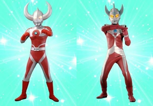 ↑ウルトラの父(左)とウルトラマンタロウ