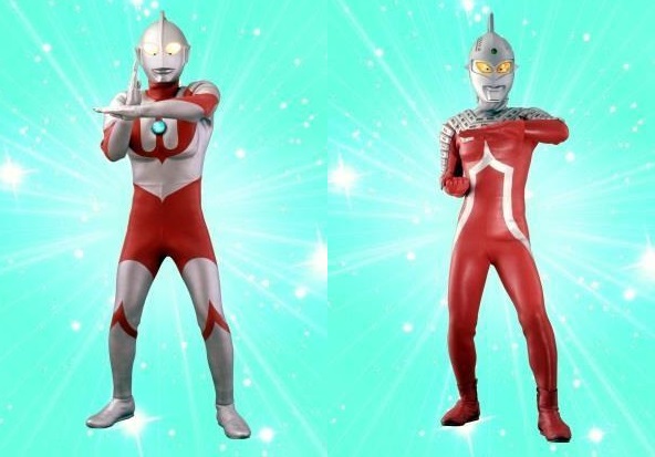 ↑ウルトラマン(左)とウルトラセブン(右)