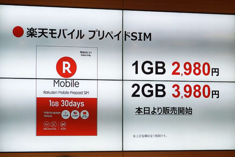 ↑データ通信専用のプリペイドSIM