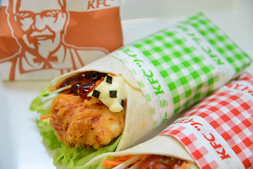 ↑野菜たっぷりツイスター てりやき 340円