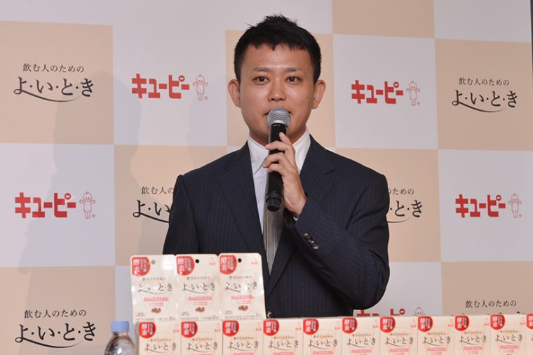 ↑社内公募で商品化を勝ち取った、プロジェクト担当者の奥山洋平さん。同社の研究開発本部で日夜実務にあたっています
