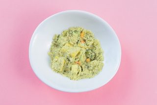 ↑彩りプラス+ズッキーニで彩るレモンとバジル味の中身