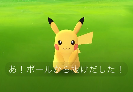 ↑レアポケモンゲット! と思いきや逃げられて悔しい思いをすることも