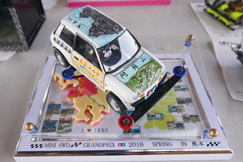 くまもんがミニ四駆を運転!?  レーサーを魅了する鮮やかなドレスアップが自慢のコンデレマシン7選