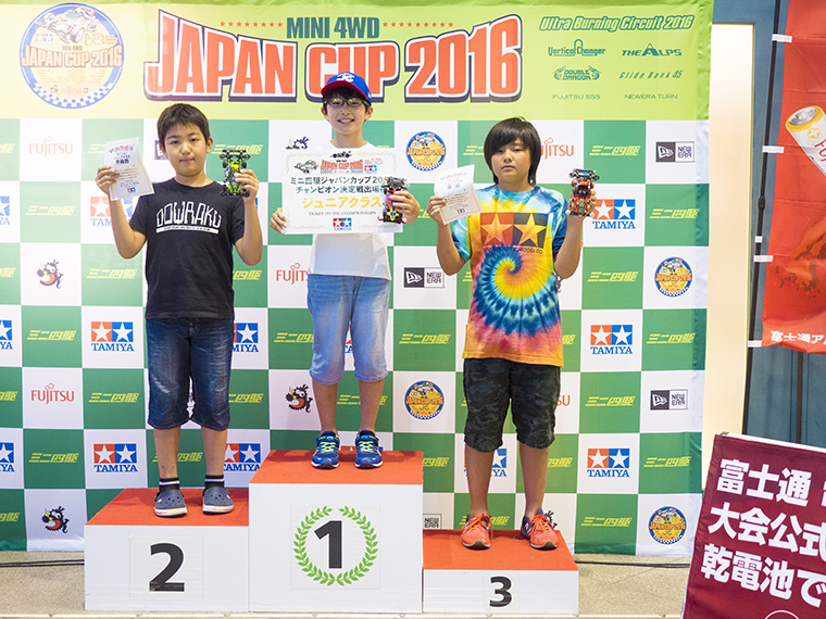 ↑ジュニアクラス上位入賞者