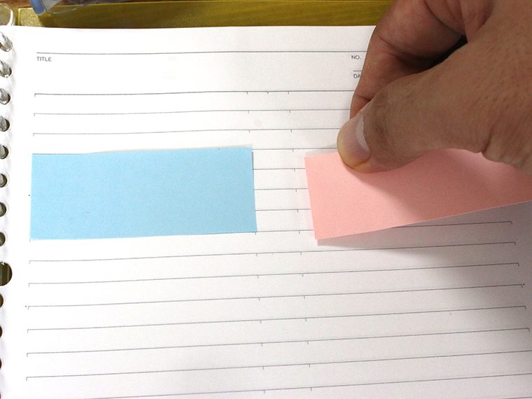 ↑左右のガイドに合わせれば、見た目がガタガタしないので気持ちいい