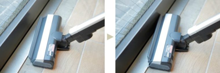 ↑壁にあたると前面がガバッと開く「ガバとり」構造で今まで掃除しにくかった壁際もきれいにできます
