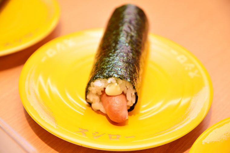 ↑すしドッグ わさびマヨ 120円(+税)