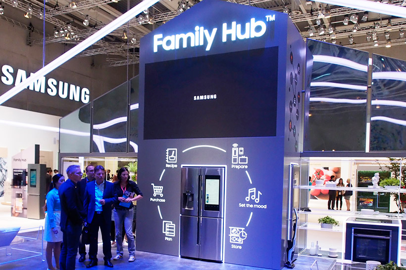 ↑サムスンのスマート冷蔵庫はすでにヨーロッパで発売中
