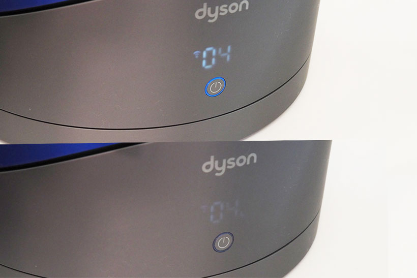 ↑上が通常時(上)、ナイトモード使用時(下)のLEDディスプレイの状態