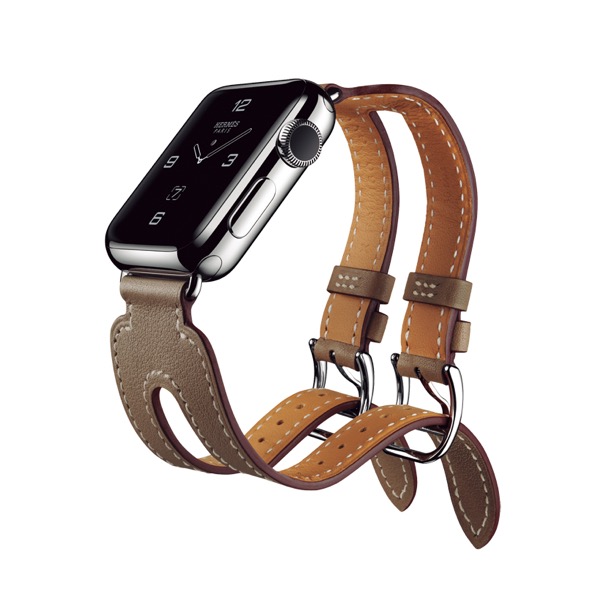 Apple Watch Edition ステンレススチールケースとヴォー・スウィフト(エトゥープ)ダブルバックル・カフレザーストラップ 16万6104円