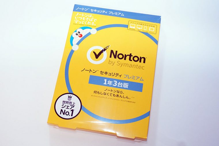↑製品パッケージにもドラえもんがプリントされています