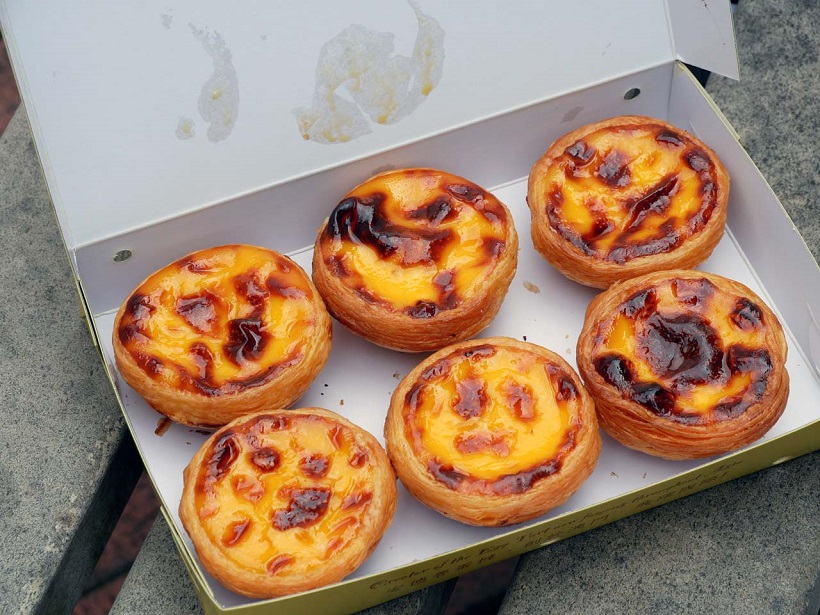 ↑エッグタルトはさくさくとした食感の中にクリーミーな味わいがたまらなく美味しい