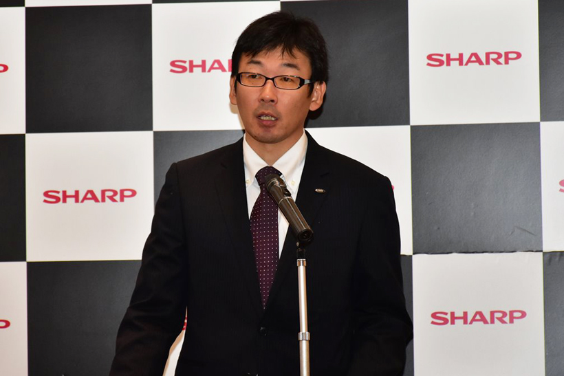 ↑シャープ 健康・環境システム事業本部 スモールアプライアンス事業部 商品企画部 チームリーダーの奥田哲也氏