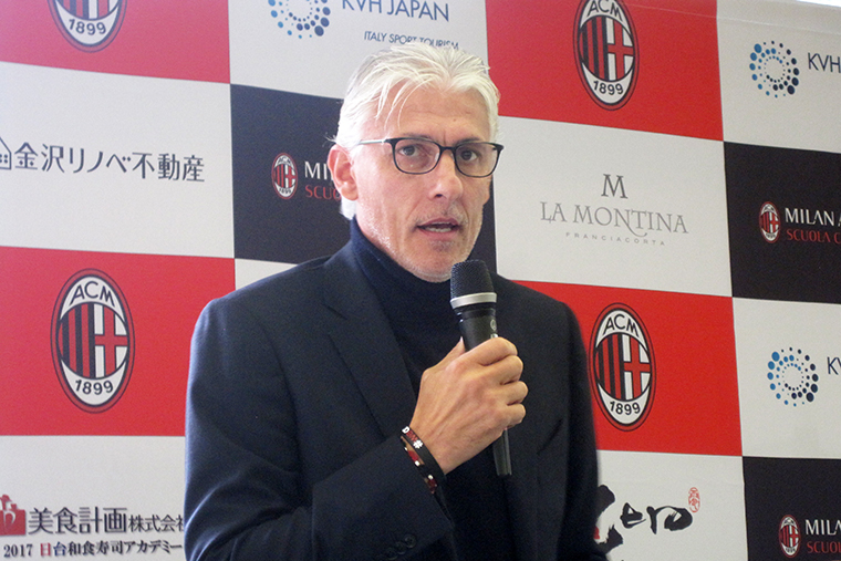 ↑クラウディオ・ゾラACミランアカデミーサッカースクール石川テクニカルディレクタ