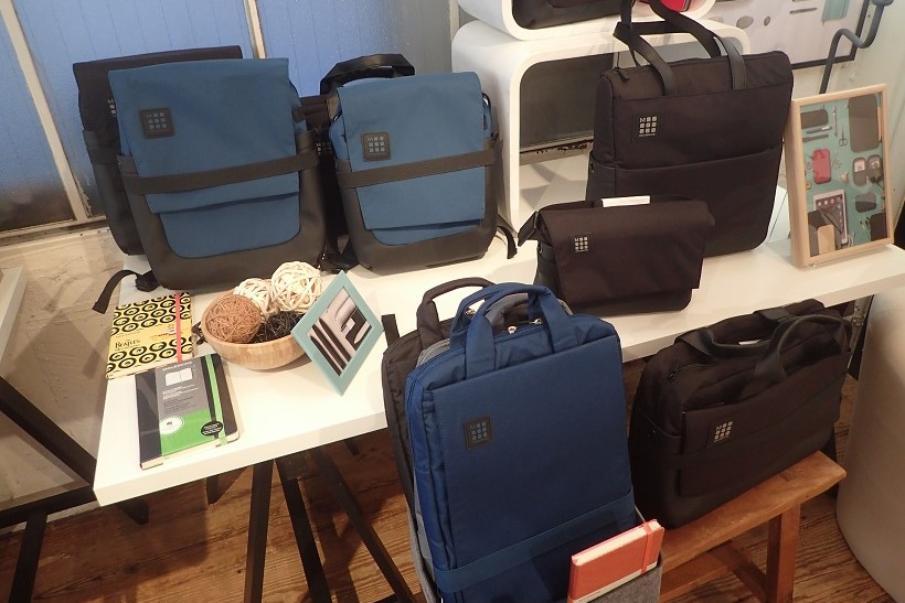 ↑新しいモレスキンバッグも展示されていた