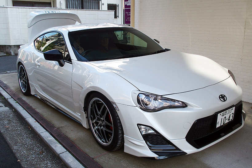 ↑カーオディオブランドのサウンドサスペンションとのコラボにより、TOYOTA 86にEgretta製品を組み込んだデモカーを用意