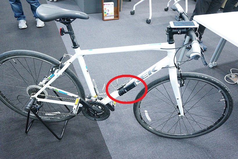 ↑クロスバイクに装着