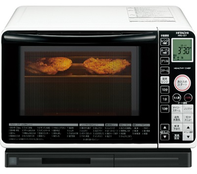 【SPEC】●サイズ/質量:W483×H340×D386mm(外形)/W295×H220×D316mm(庫内)/約13kg●消費電力:オーブン・グリル1350W、レンジ最大1450W●スチーム発生方式:タンク式